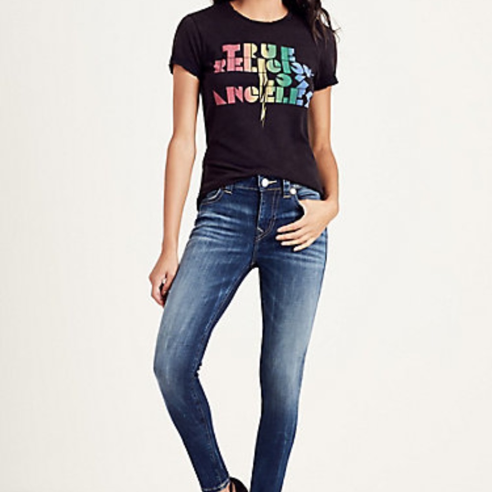 HALLE MID RISE SUPER SKINNY WOMENS JEAN